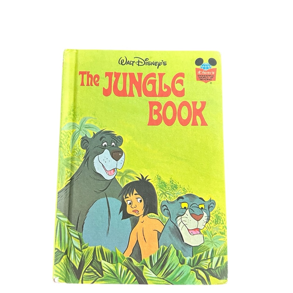 👓3 for $25👓  Vintage Disney The Jungle Book Kids Toy Book - Green